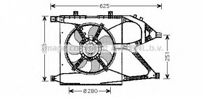 AVA QUALITY COOLING ol7517 -  Вентилятор, охлаждение двигателя